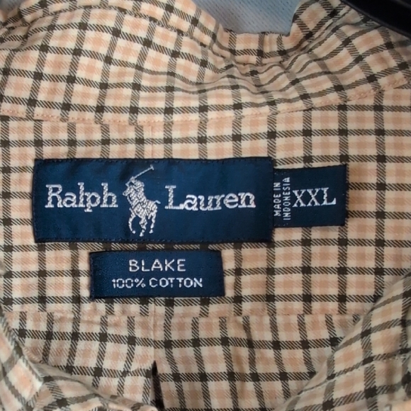 Ralph Lauren Men's Beige Checkered Shirt - Picture 4 of 4